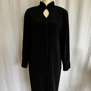 Vintage 1990s Jones New York Petite Tuxedo-Inspired Dress